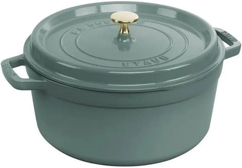 Braadpan - Rond - 26 cm - eucalyptus limited edition by Staub in Green – product photo