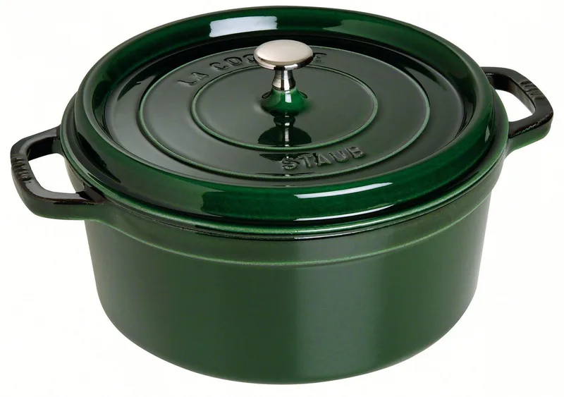 Braadpan - Rond - 28 cm van Staub in Basilicum – productfoto