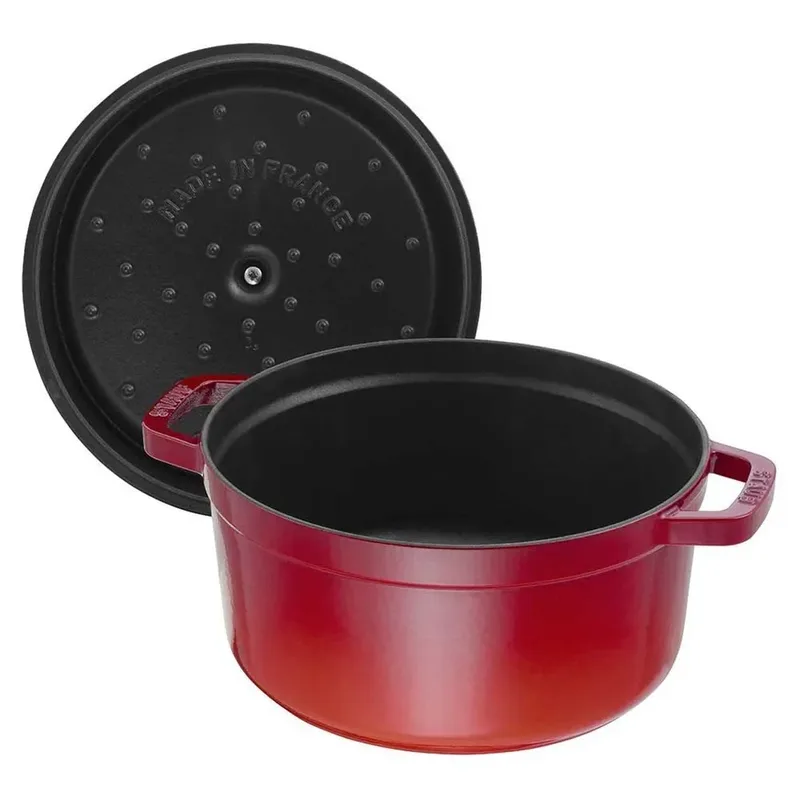Braadpan - Rond - 28 cm - Kers van Staub in Rood – productfoto 3 van 5