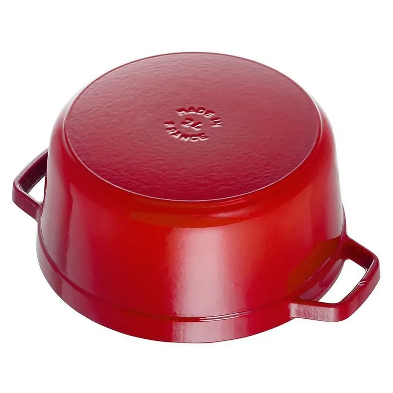 Braadpan - Rond - 28 cm - Kers van Staub in Rood – productfoto 4 van 5