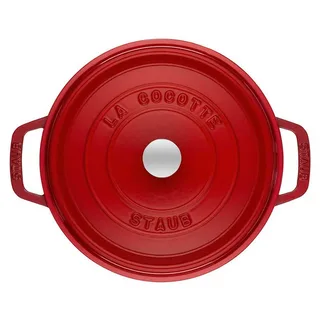 Braadpan - Rond - 28 cm - Kers van Staub in Rood – productfoto 2 van 5