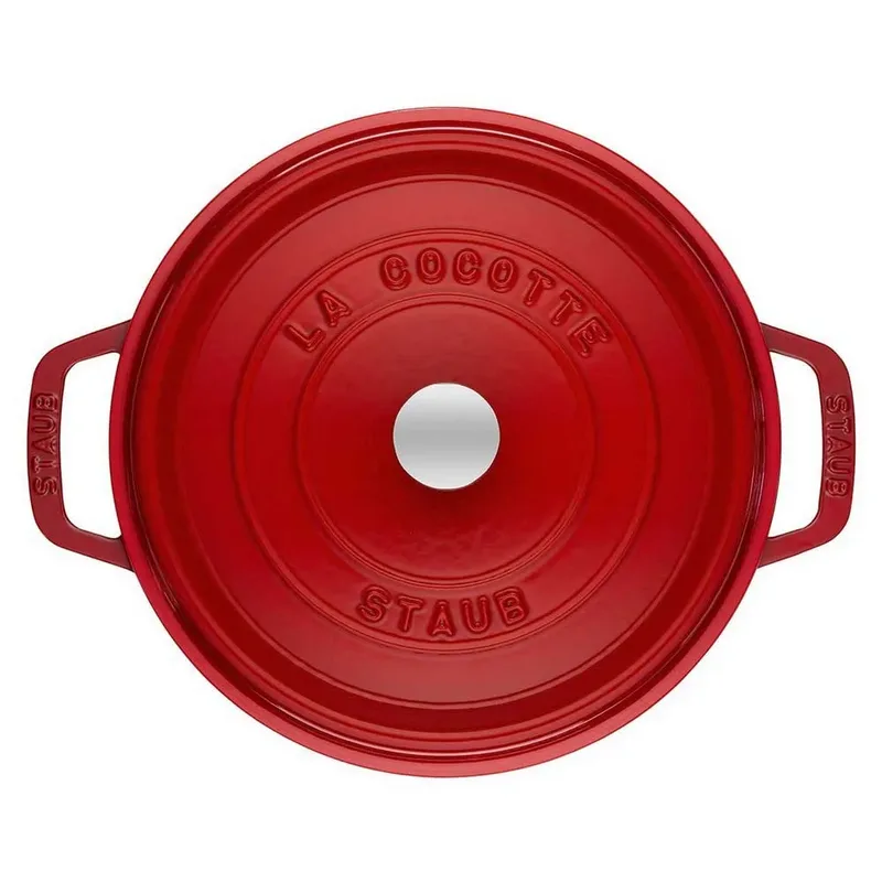 Braadpan - Rond - 28 cm - Kers van Staub in Rood – productfoto 2 van 5