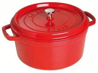 Braadpan - Rond - 28 cm - Kers van Staub in Rood – productfoto 1 van 5