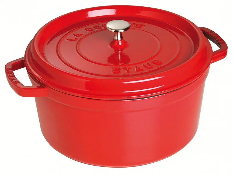 Braadpan - Rond - 28 cm - Kers van Staub in Rood – productfoto 1 van 5