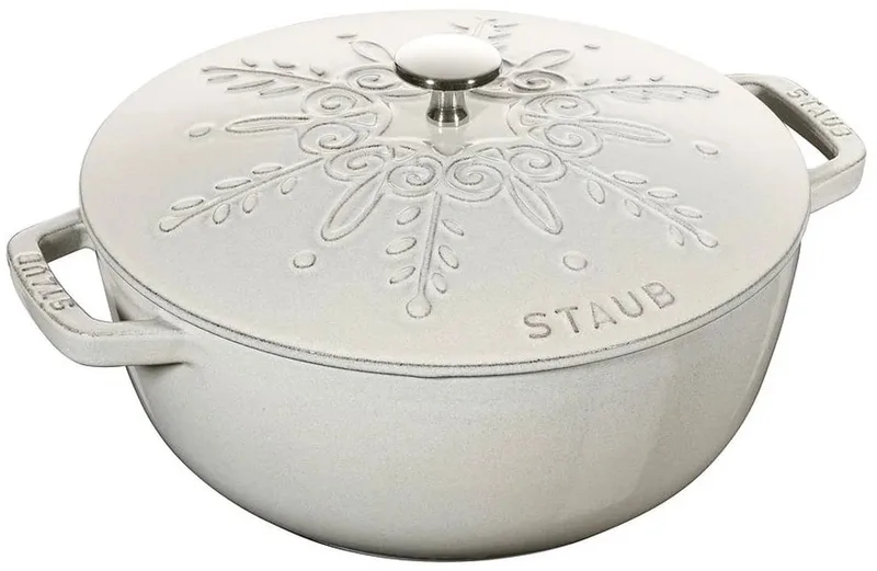 Braadpan Snowflake White 24cm - 3.6L von Staub in Weiß – Produktfoto