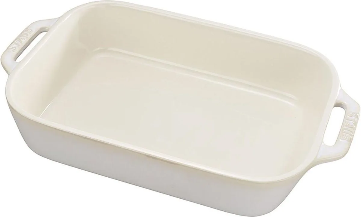 Ceramic gratineerschaal 27x20cm ivory van Staub in Wit – productfoto