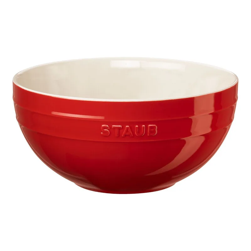 Ceramique Schüssel, 24 cm | Kirsch-Rot | Keramik van Staub – productfoto