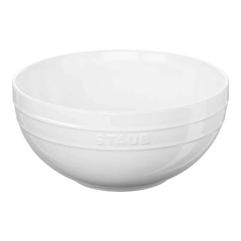 Ceramique Schüssel, 24 cm | Reinweiß | Keramik von Staub – Produktfoto