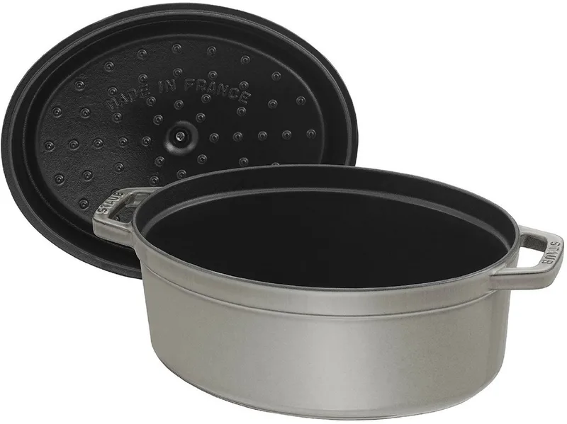 cocotte - ovaal - 31 cm - grafietgrijs van Staub in Grijs – productfoto 3 van 5