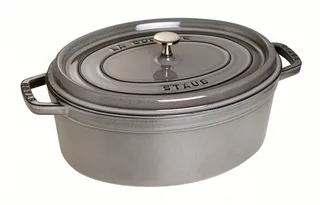 cocotte - ovaal - 31 cm - grafietgrijs van Staub in Grijs – productfoto 1 van 5