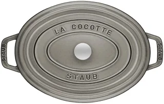 cocotte - ovaal - 31 cm - grafietgrijs van Staub in Grijs – productfoto 2 van 5