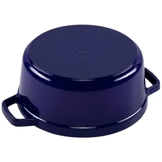 cocotte - rond - 24 cm - donkerblauw fra Staub i Sort – produktbillede 3 af 4