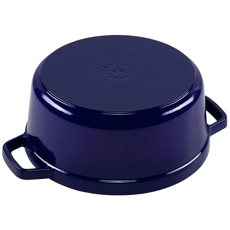 cocotte - rond - 24 cm - donkerblauw fra Staub i Sort – produktbillede 3 af 4