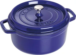 cocotte - rond - 24 cm - donkerblauw fra Staub i Sort – produktbillede 1 af 4