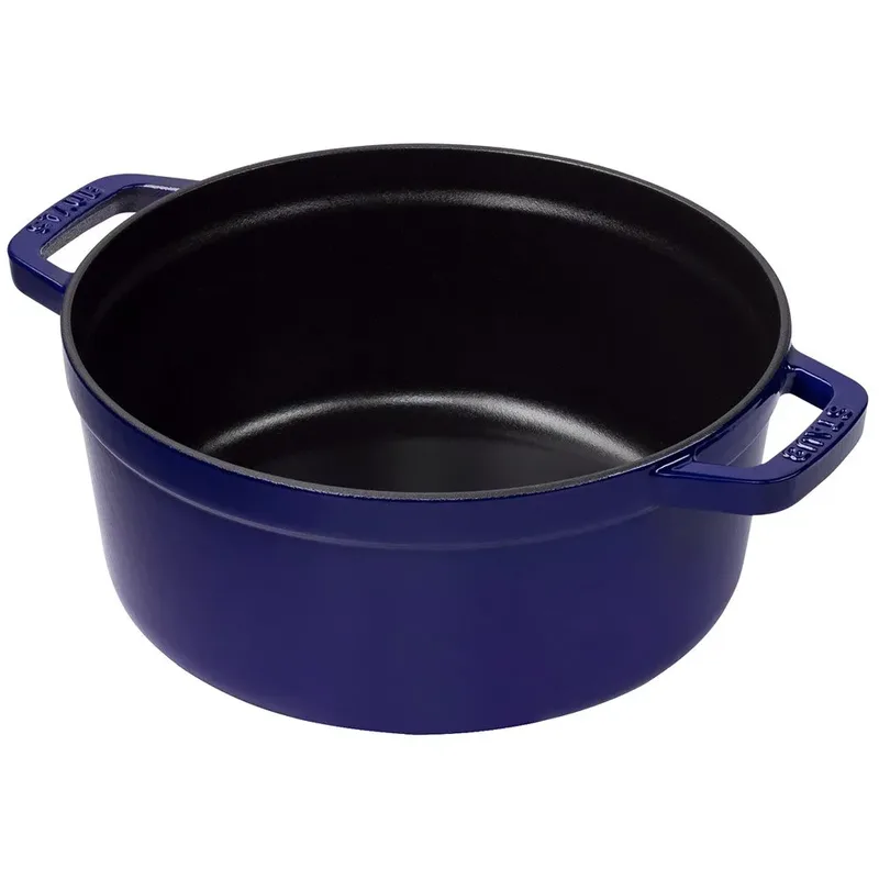 cocotte - rond - 24 cm - donkerblauw fra Staub i Sort – produktbillede 2 af 4