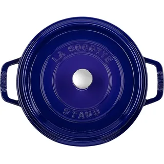 cocotte - rond - 24 cm - donkerblauw fra Staub i Sort – produktbillede 4 af 4