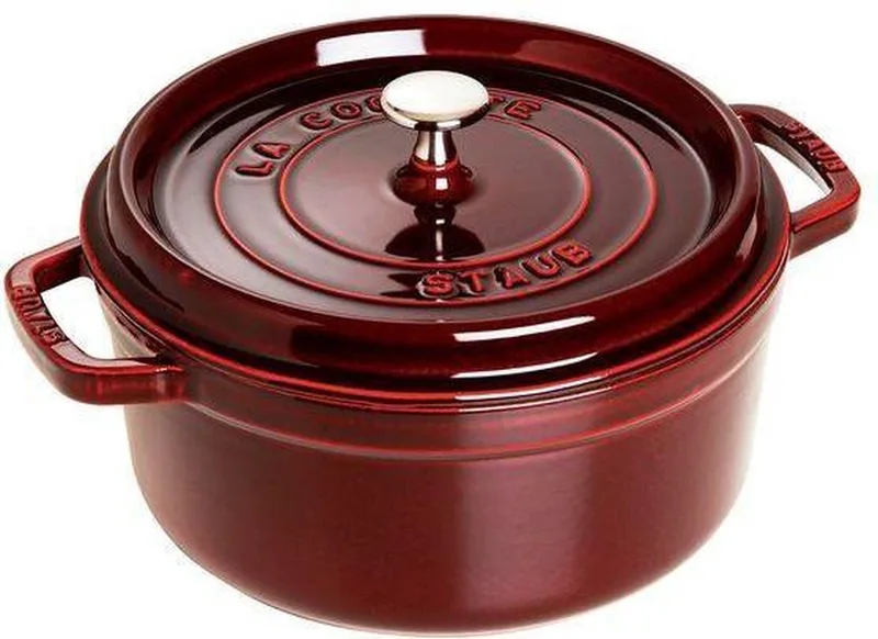cocotte rond 24cm bordeaux by Staub in Red – product photo