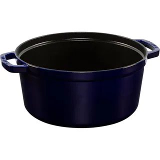 cocotte - rond - 28 cm - donkerblauw fra Staub i Blå – produktbillede 2 af 3