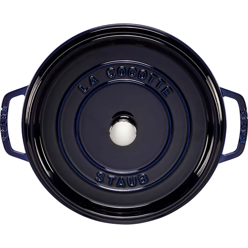 cocotte - rond - 28 cm - donkerblauw fra Staub i Blå – produktbillede 3 af 3