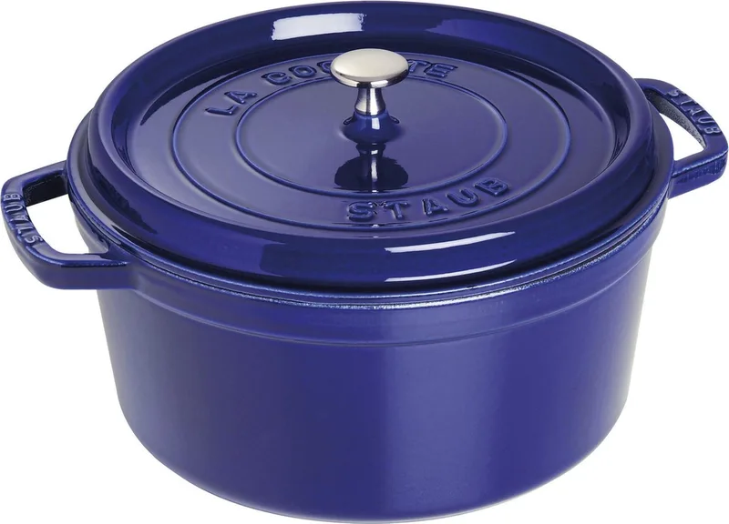 cocotte - rond - 28 cm - donkerblauw fra Staub i Blå – produktbillede 1 af 3