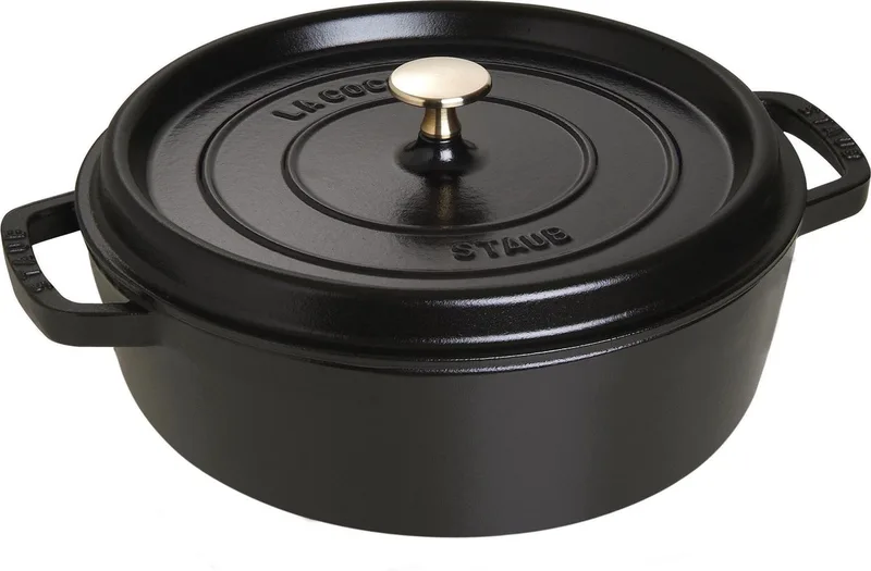 Cocotte - Rond - Laag - 26 cm von Staub in Schwarz – Produktfoto