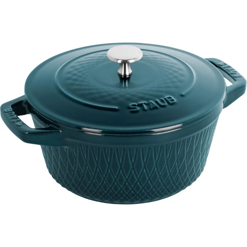 Frankreich Cocotte Twister 24 cm Gusseisen 4,0 Liter La Mer de Staub – photo produit