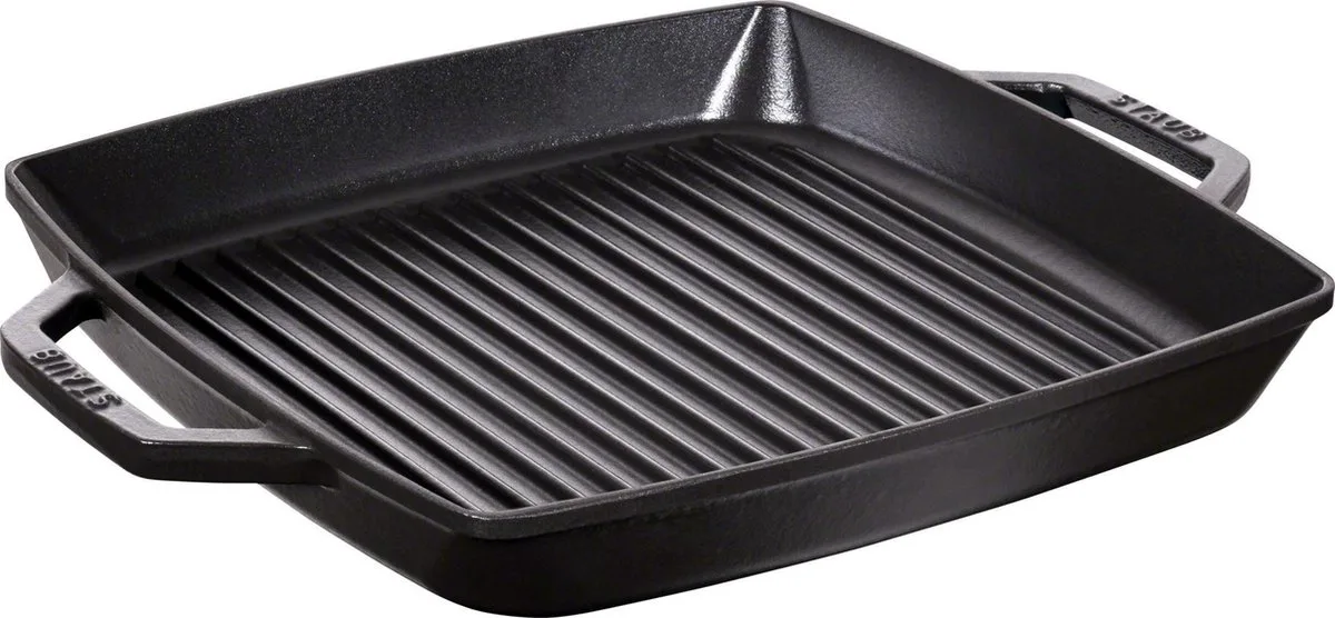 Grillpan Vierkant 33x33 Met 2 Handvat Staub 12013323 van Staub in Zwart – productfoto