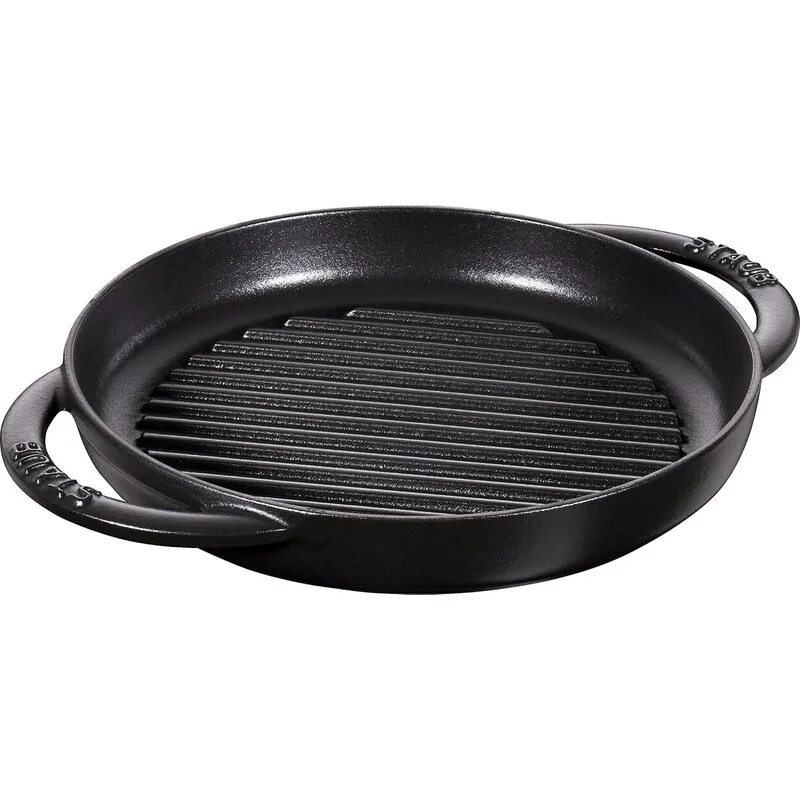 Grillpfanne rund, schwarz, 22 cm by Staub – product photo