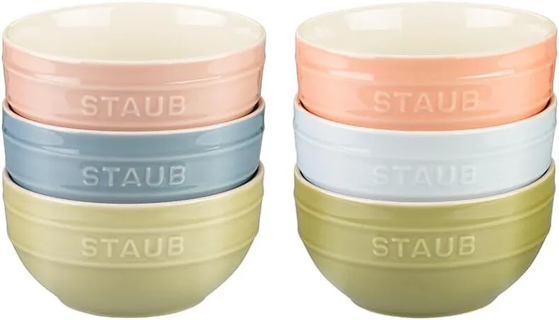 Keramikschüssel-Set, 6-teilig, Regenbogenfarben, mehrfarbig van Staub – productfoto