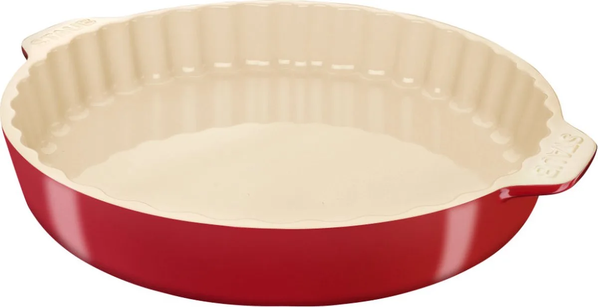 Keramische Ovenschaal Taartvorm | Gratineerschaal | 30cm | 2L fra Staub i Rød – produktbillede