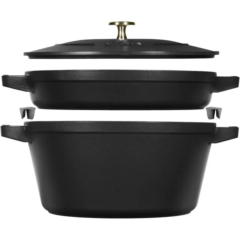 La Cocotte Kochtopf-Set, 2-teilig, schwarz fra Staub – produktbillede