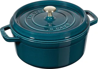 'La Mer' New Classic Braadpan - 24 CM by Staub in Blue – product photo 1 of 4