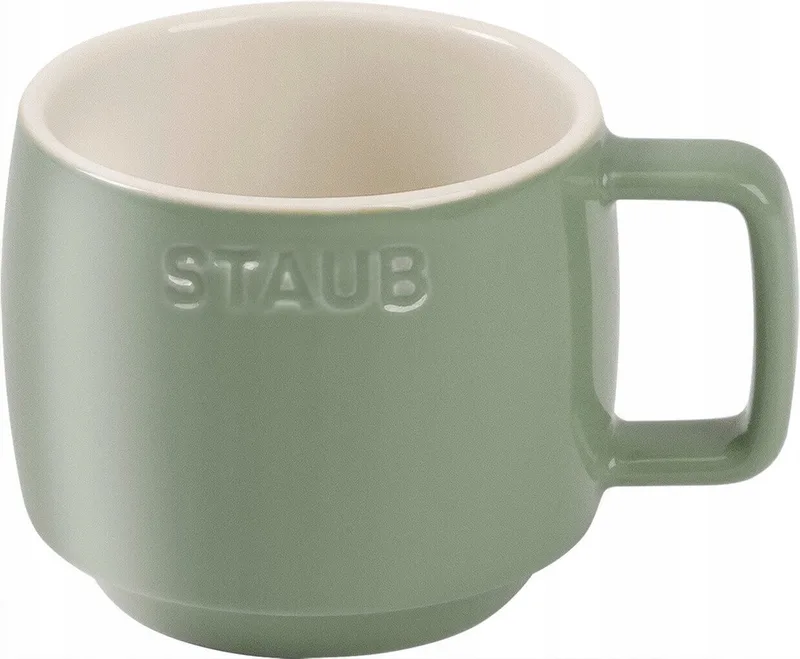 Merkloze Keramische Mok 250 ml - Eucalyptuskleur by Staub in Eucalyptus – product photo