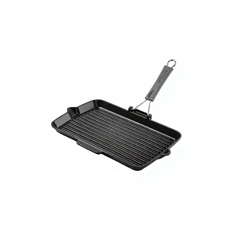 quadratischer Grillpfanne – aus Gusseisen, Einhandgriff, 21 × 34 cm - ideal für Steak und BBQ by Staub – product photo