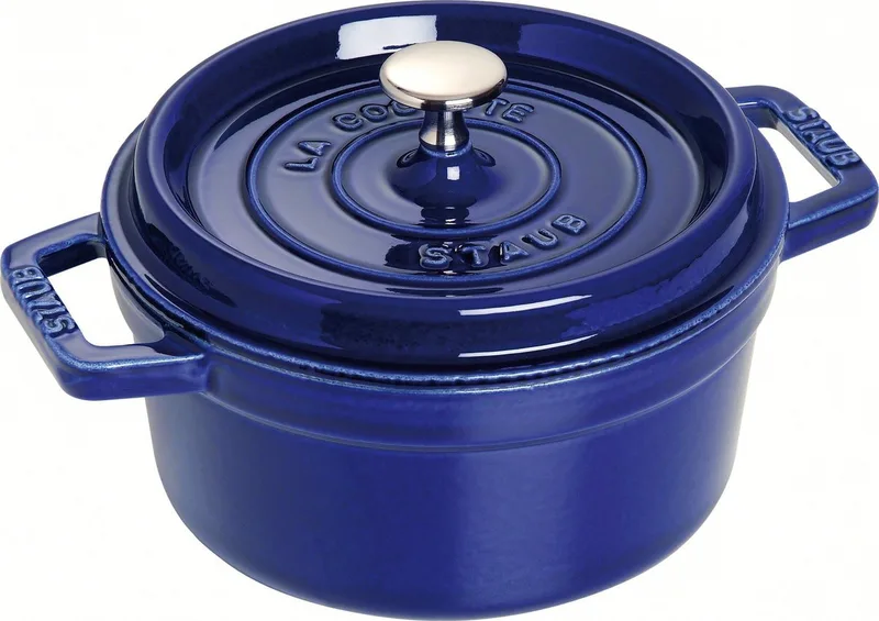 ronde braadpan 22 cm donkerblauw by Staub in Blue – product photo