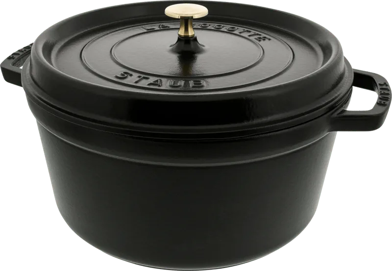 Ronde Stoof-/Braadpan 28 cm Zwart de Staub – photo produit