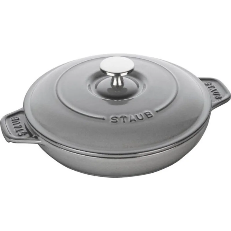 runde Auflaufform mit Deckel (Graphitgrau) fra Staub – produktbillede