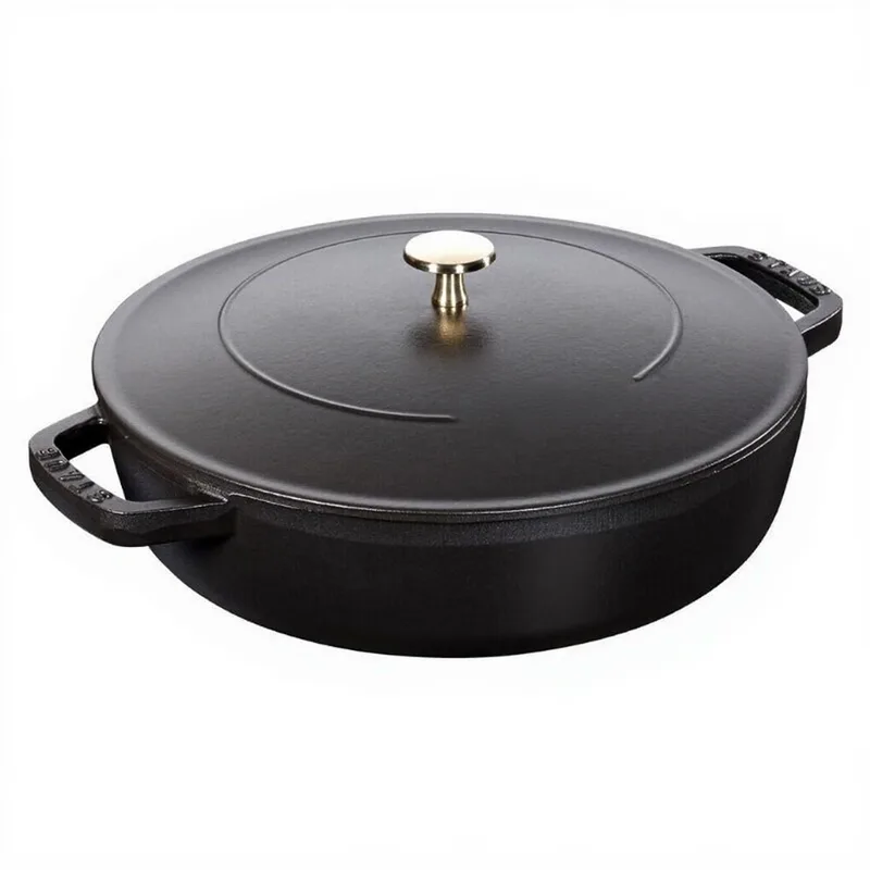 Runder Gusseisen-Schmortopf mit Deckel – 28 cm – 3,7 L fra Staub – produktbillede