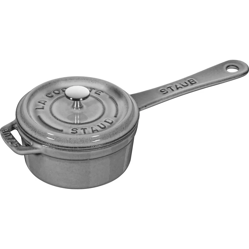 STAUB 1241018 Mini Gusseisen-Schmortopf, 10 cm, Graphitgrau de Staub – photo produit