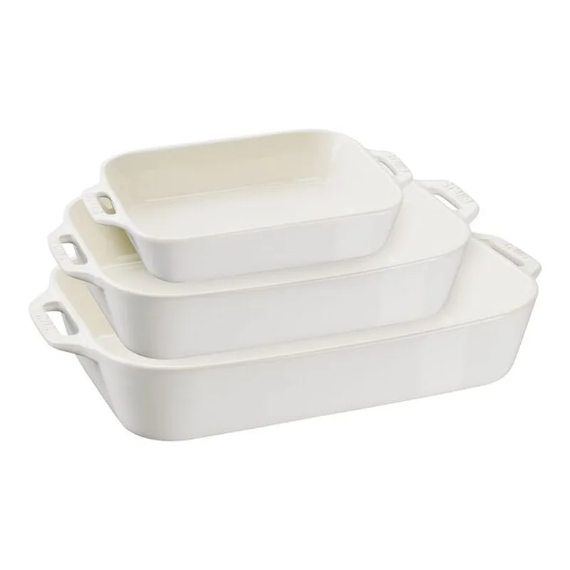 StaubSet Auflaufformen 3-teilig - Elfenbeinweiß fra Staub – produktbillede