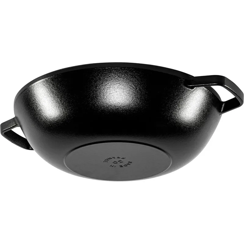 Wokpan - ø 30 cm / 4.4 liter - geëmailleerde anti-aanbaklaag de Staub en Noir – photo produit 5 sur 5