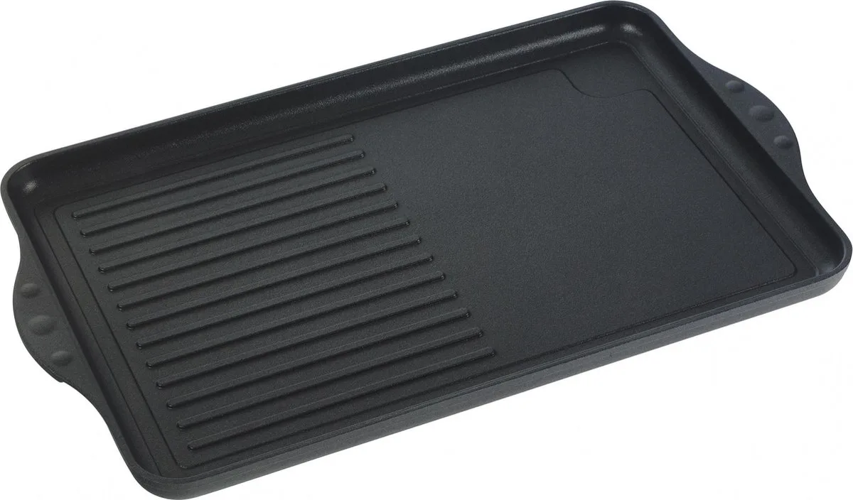 Classic Grillplaat - 40x28 cm - Non-Stick - Double Burner van Swiss Diamond in Zwart – productfoto