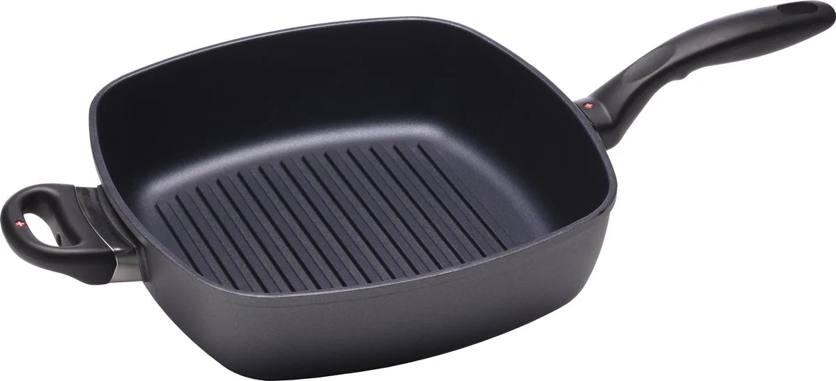 Grillpan - Vierkant - 28x28cm van Swiss Diamond in Grijs – productfoto