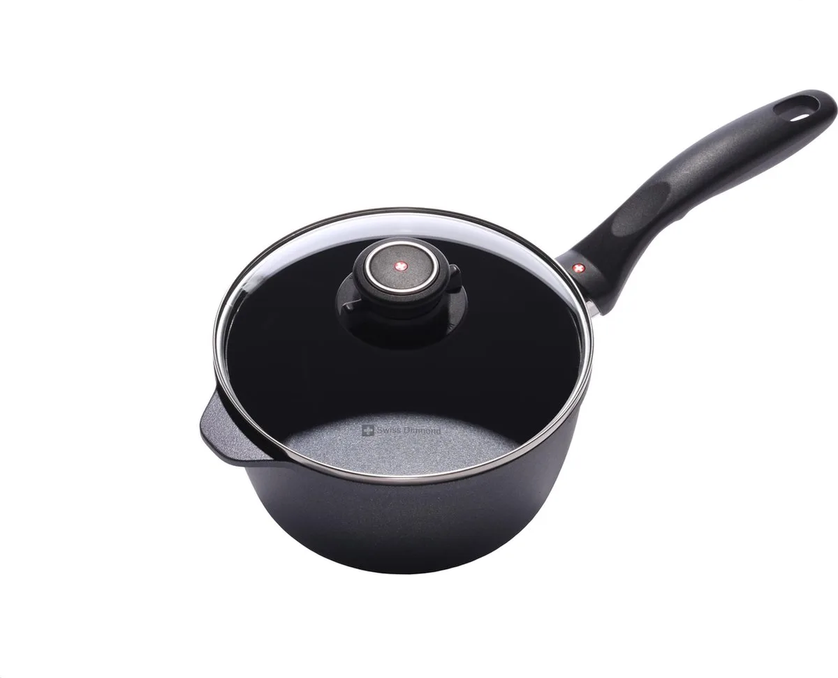 Inductie Steelpan met deksel - Ø18 cm de Swiss Diamond en Noir – photo produit