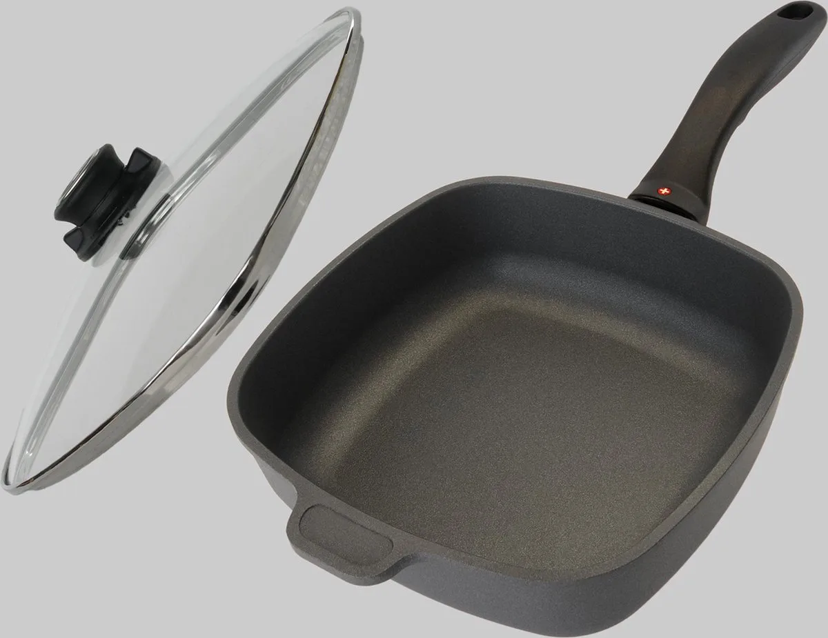 Sauteerpan - Met Deksel - 20x20cm de Swiss Diamond en Gris – photo produit