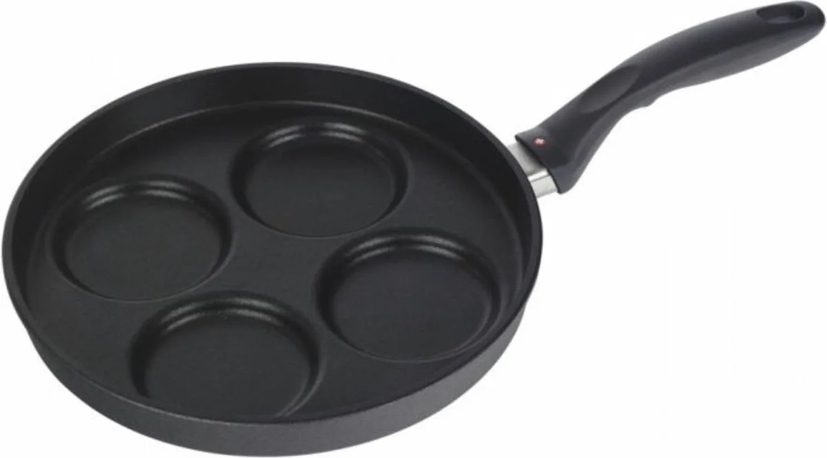 XD Pannenkoekenpan Inductie - Non Stick - Aluminium/RVS - Ø26 cm - Zwart/Zilver van Swiss Diamond in Zwart – productfoto
