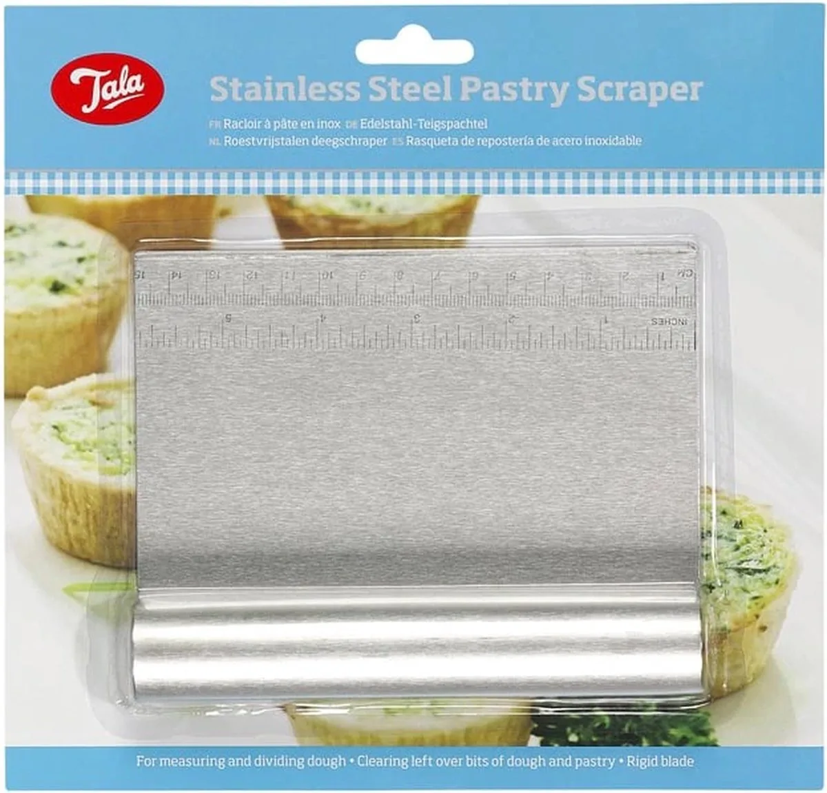 Deegschraper, 15 cm x 12 cm, RVS van Tala in Zilver – productfoto
