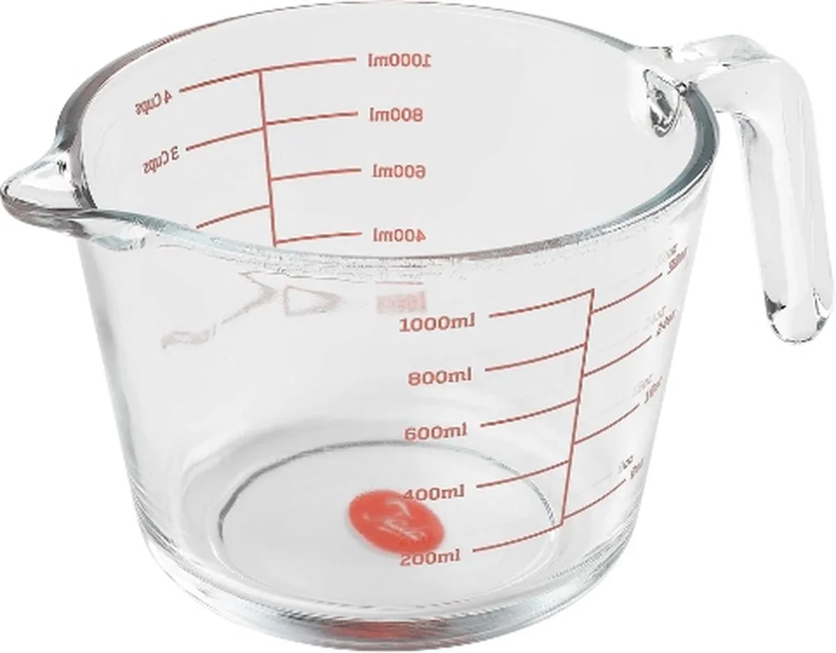 Maatbeker Glas 1L – Borosilicaatglas – Hittebestendig – Geschikt Voor Vriezer, Magnetron & Oven – Met Duidelijke Maatverdeling de Tala en Transparent – photo produit