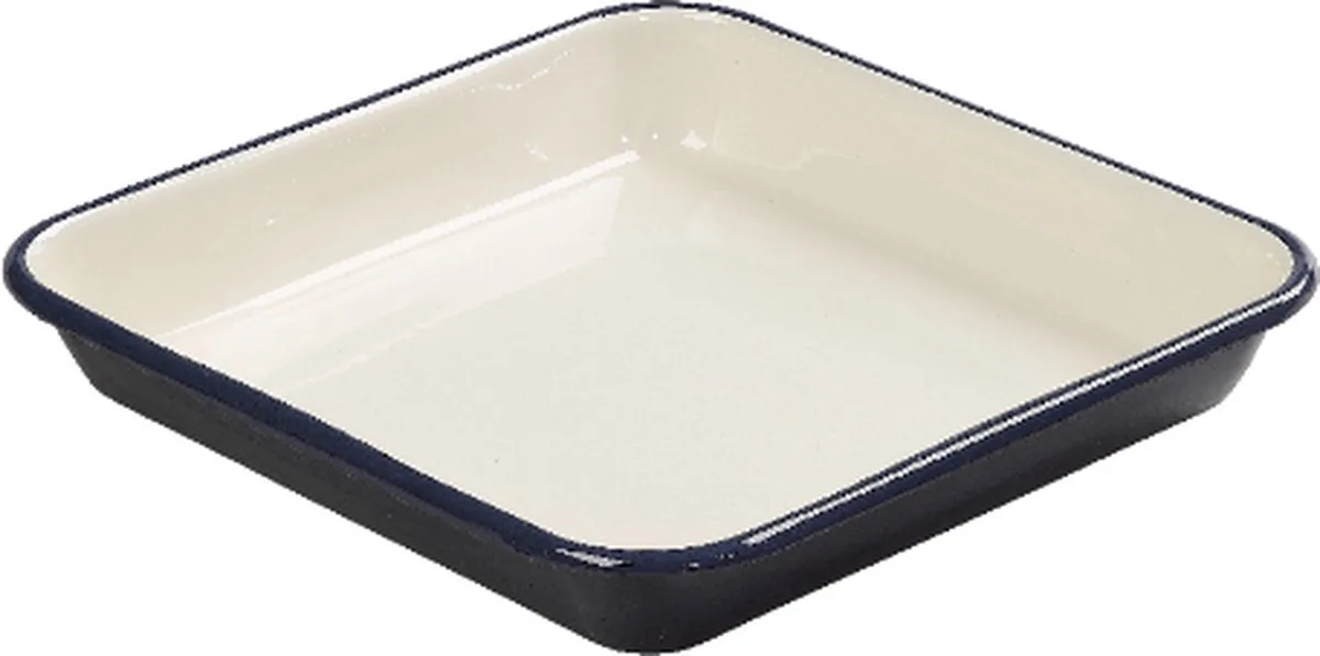 Ovenschaal, Indigo/Ivory, Geëmailleerd Staal, 33 x 33 cm de Tala en Bleu, Blanc – photo produit