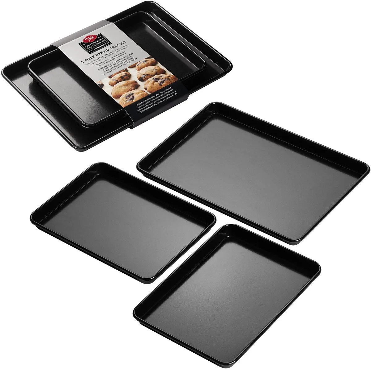 Performance - Bakplaten Set - 3 Stuks - Ovenbestendig - - PFAS-vrij de Tala en Noir – photo produit
